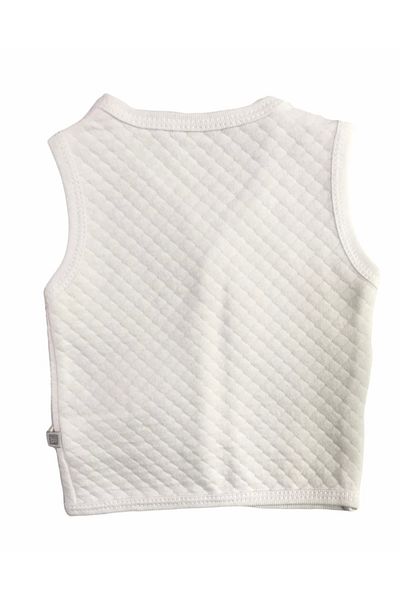 Bibaby Vest Quilted Lets Fly White
