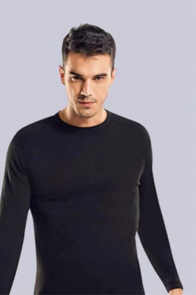 Tutku Elit Ανδρικό εσώρουχο με μακρυμάνικο λαιμό Lycra 1302 - 3 τεμάχια