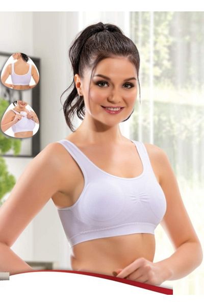 by İGP Sutien bustier alb cu bretele groase cu tampoane detașabile