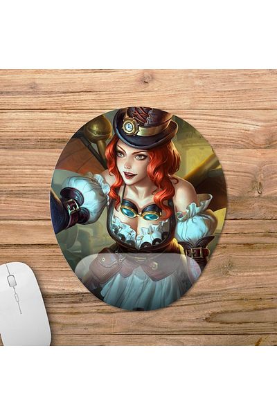 Pixxa Mobile Legends - موديل لوحة ماوس أليس مع مسند للمعصم - 2 بيضاوي