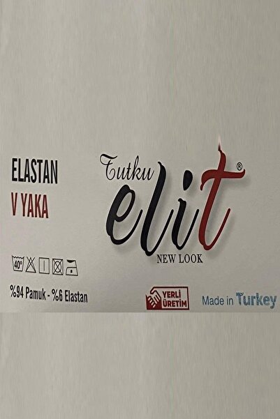 Tutku Elit Ανδρικό εσώρουχο με λαιμόκοψη V Lycra κοντό μανίκι 1303 - 3 τεμάχια