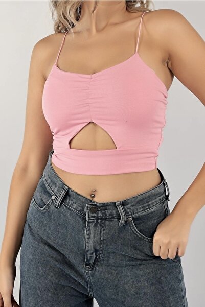 JOAQUIM بوستير أساسي بتفاصيل منخفضة القطع • توب قصير بحمالات