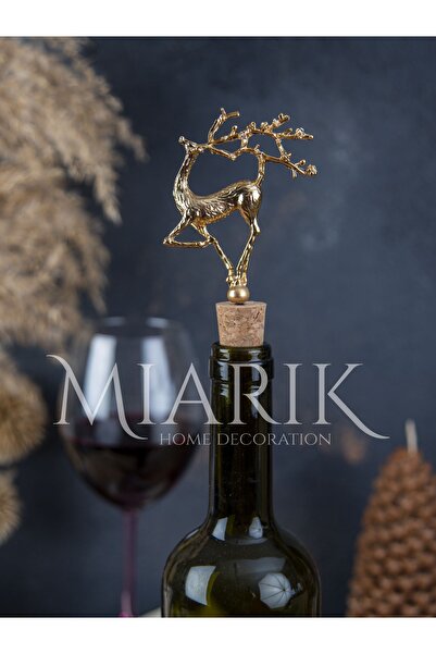 MIARIK DESIGN & DEKORASYON Ucan Geyık Sılver Şışe Mantar , Şarap Mantarı , Şarap Tıpası , Yagdanlık Tıpası , Yagdanlık Mantarı