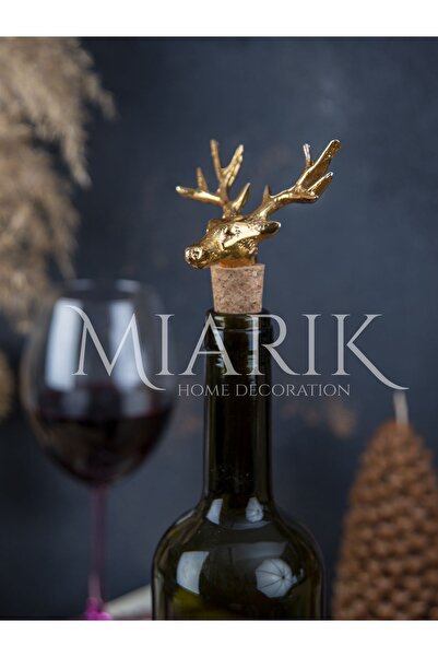 MIARIK DESIGN & DEKORASYON Geyık Boynuzlu Şışe Mantar , Şarap Mantarı , Şarap...