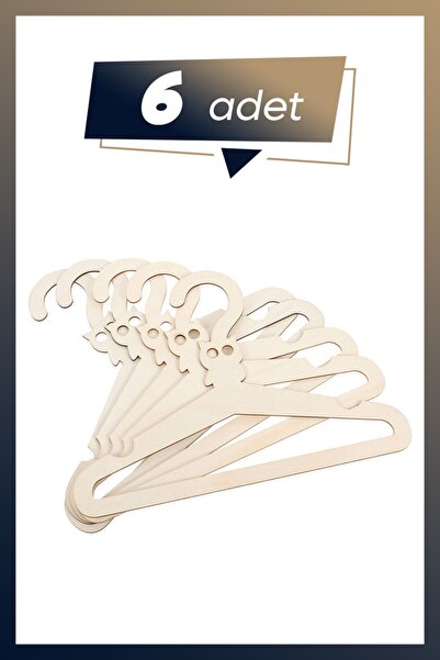 AHWALL Ahşap Mdf Çocuk Askısı 6 Adet Baykuş Askılık Bebek Askılığı