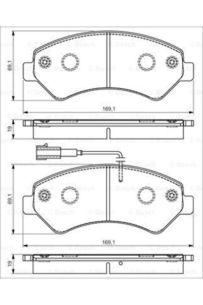 Ön Balata Boxer 2.2-3.0 Hdı 4 06 11 Ducato Mtj 07.06 11 Jumper 2.2-3.0 Hdı 4.06 11bos-0986495095 773