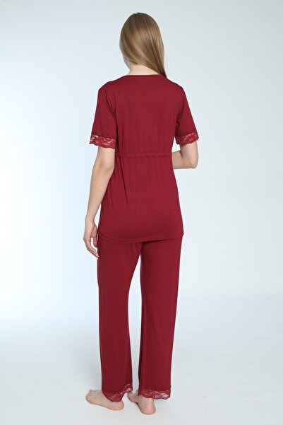 Miss Dünya Lissa Emzirmeye Uygun Önden Açılır Hamile Ve Lohusa Pijama Takımı