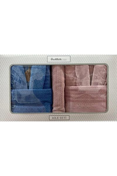 Özdilek Set halate de baie Peonies Roz-albastru Happy Set
