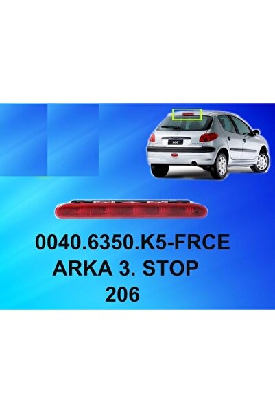 renom Ithal Peugeot 206 Hb 206 Plus 3.stop Lambası 6350.k5