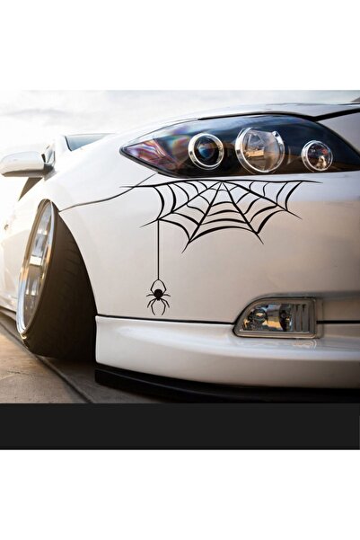 Melek Pazarı ملصق سيارة على شكل شبكة عنكبوت مقاس 40 × 16 سم