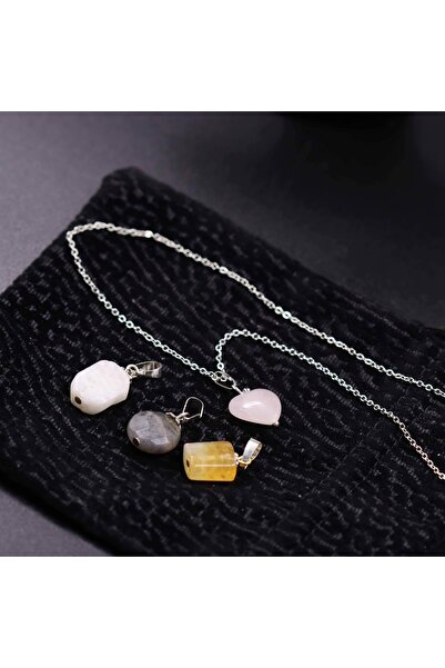 MYTAKIAĞACIMFH Ay Taşı-pembe Kuvars Taşı-sitrin Taşı-labradorit Taşı-doğal Ta...