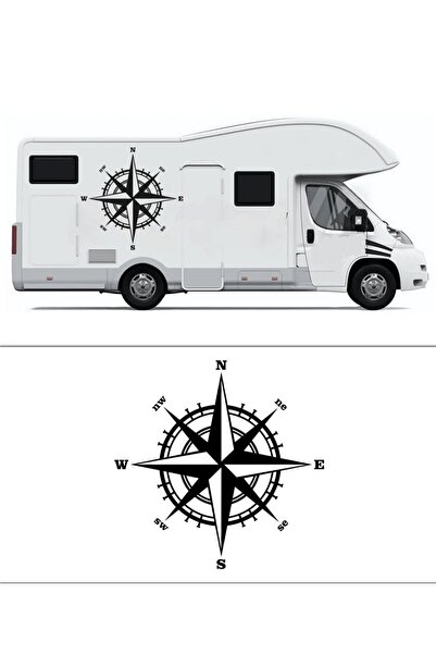 Melek Pazarı ملصق سيارة بوصلة 20 × 20 سم