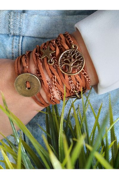 ZeynDesign Brown Suede Wrap Wrap Bracelet