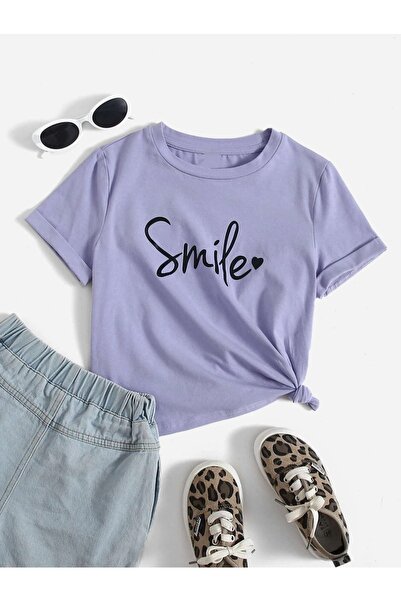 Keywest تي شيرت للأطفال للجنسين مطبوع عليه Smile من Kids - قمصان للأولاد والبنات