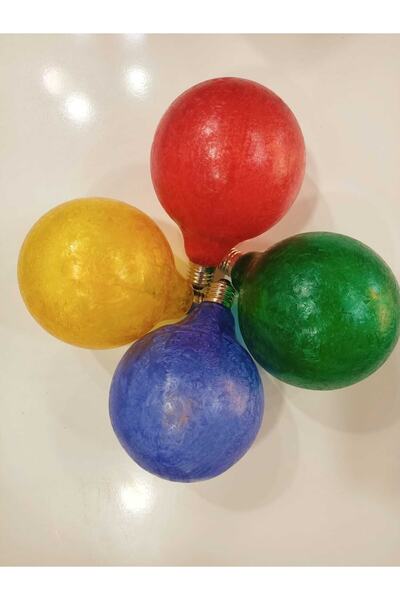 YÜCEL 6 W Flamentli Ampul Seti Büyük- Kırmızı,mavi,sarı,yeşil Renk Cam Günışı...