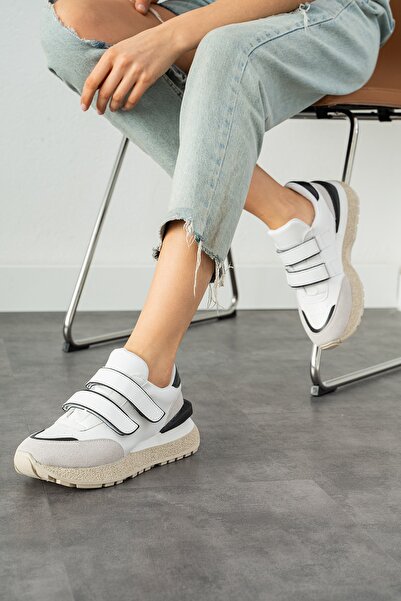 Ayax Pantofort de damă cu talpă interioară cu velcro Daily negru