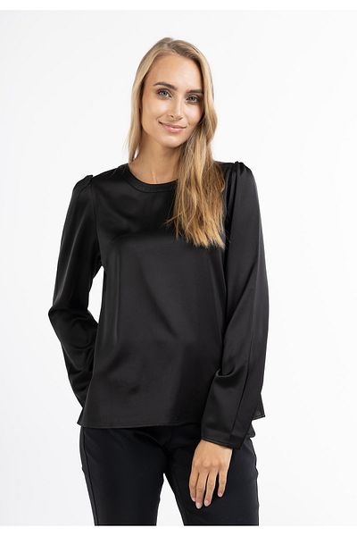 usha black label Langarmbluse