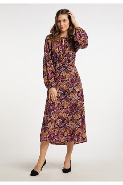 USHA Maxikleid Blumenprint Qisha - Potrivire relaxată
