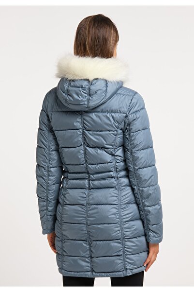 Faina Steppmantel mit Kunstfell