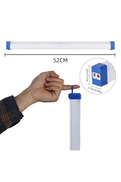 Micron Usb Şarjlı 3 Modlu Mıknatıslı Balıkçı - Kamp Feneri Led Şarjlı Işıldak 60 W 52 Cm