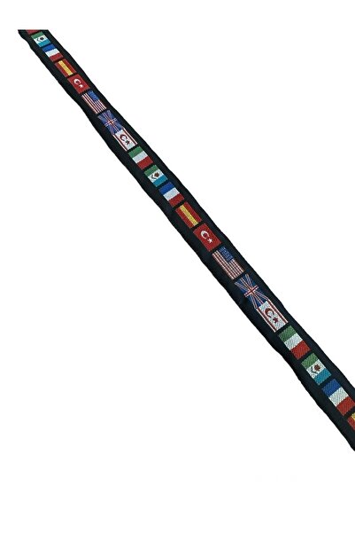 e tuhafiye Bandă de 2 metri cu steaguri naționale (2 cm)