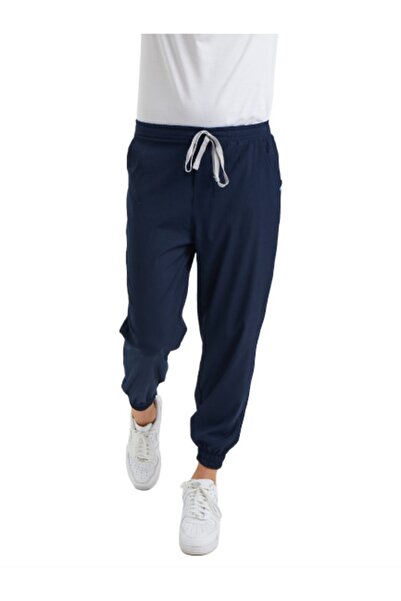 Wio Uniform Jogger- Erkek Likralı Lacivert Doktor Hemşire Cerrahi Üniforma Pa...