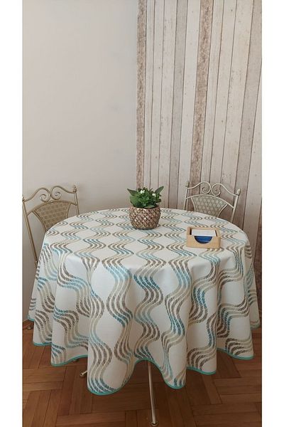 gonk Round,duck (LIQUID PUSHER, SPOT-PROOF) Fabric, Table Cloth