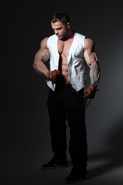 CE-YIL DERİ ÜRÜNLERİ Genuine Leather White Vest