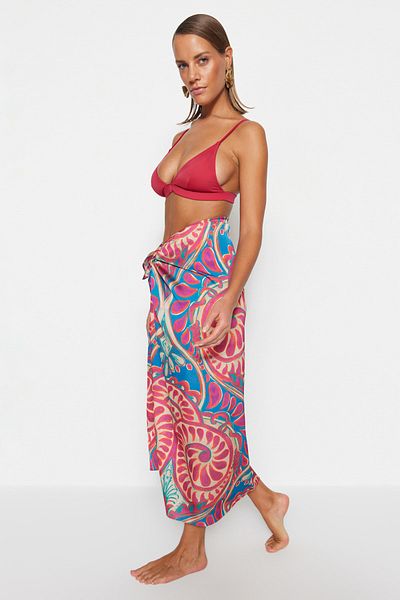Trendyol Collection Ethnisch gemusterter Maxi-Strandpareo TBESS23PR00005