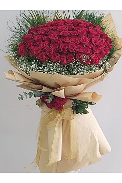 Genel Markalar 101 Gül Canlı Birebir Yapay Kız Isteme Söz Nişan Buketi