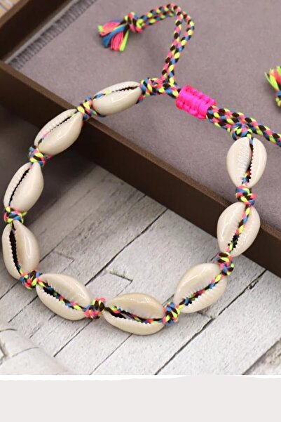 ESUSO Women's Colorful Thread Seashell Foot Bracelet Anklet