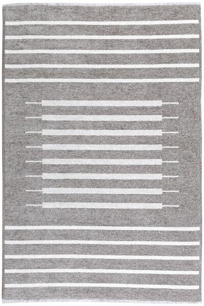 MYHOME HALI Moretti Striped Gri Yıkanabilir Çizgi Desenli Halı Salon Koridor ...