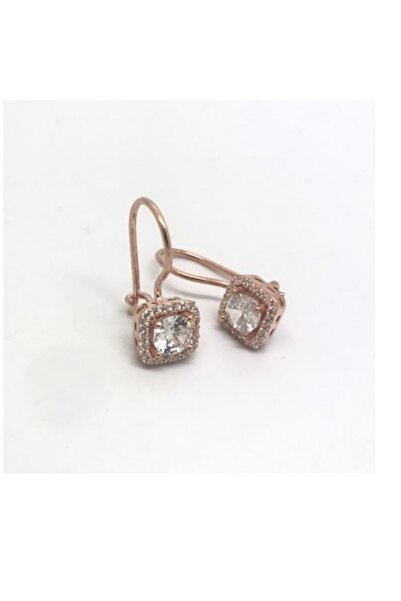 Erer Gümüş Gümüş Kare Taşlı Küpe Nz7899e69