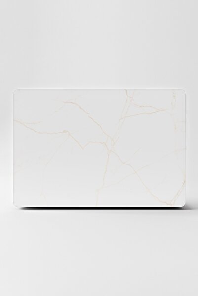 TUGİBU Laptop Sticker Kaplama Notebook Macbook Beyaz Ultra Soft Mermer