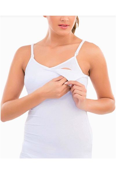imer 1268 Pregnant and Breastfeeding Undershirt White