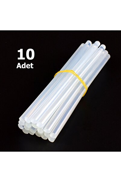 Hobialem 10 Adet, Kalın Silikon, Sıcak Silikon, Şeffaf Mum Silikon, 11 Mm, Sıcak Yapıştırıcı