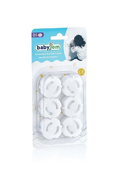 Babyjem Grounded Socket Protector White