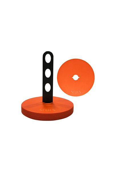 SCUCS 10 Pieces Orange Flat Rubber Bowl