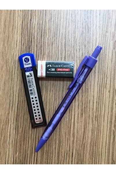 Faber Castell Mor Tri Click 0.7 mm Uçlu Kalem Silgi Uç Seti