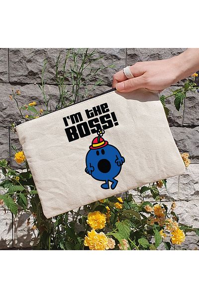 PEKSHOP Τσάντα Clutch - I'm The Boss Written Lined Makeup Bag