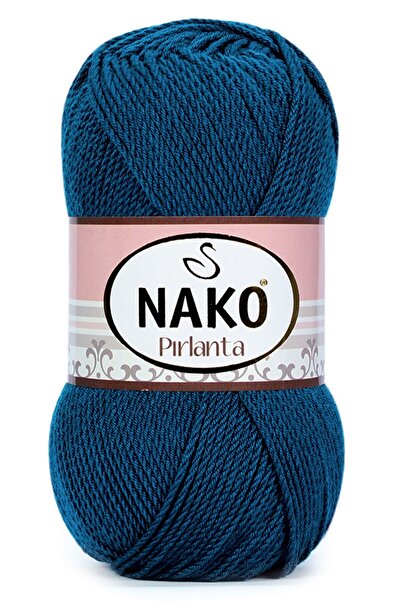 NAKO قطعة واحدة من صوف أميجورومي الماسي المحبوك يدويًا باللون الأزرق البترولي...