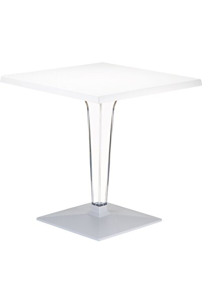 Siesta Ice 60x60cm Kare Masa Balkon Bahçe Masası Mobilyası