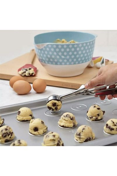 Elysian Ice Cream Scoop Steel Ice Cream Scoop Cookie Fruit Presentation Spoon Pull Drop Automatic Scissors