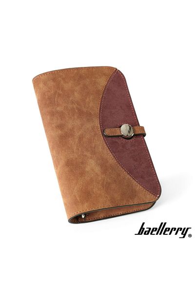 baellerry Lovely Series New Fashion Long Model Women's Italian Nubuck Leather Portfolio Wallet