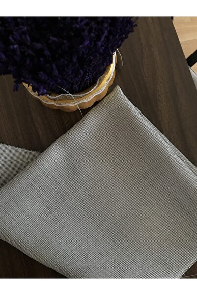 Genel Markalar Linen Etamin Punch Ve Pano Kumaşı Gri 50x80 ! Overlocklu !