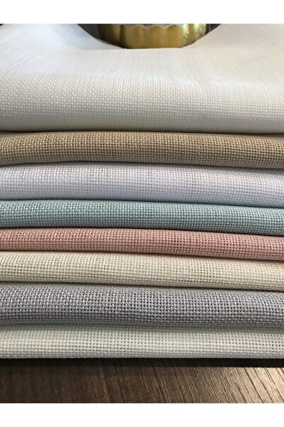 Genel Markalar Linen Etamin Punch Ve Pano Kumaşı Gri 50x80 ! Overlocklu !