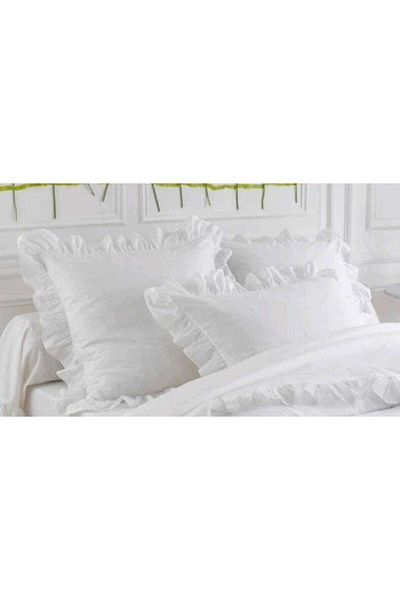 makiteks 100% Cotton Frilly White White Flat Two Pieces 50x70 Pillow Case