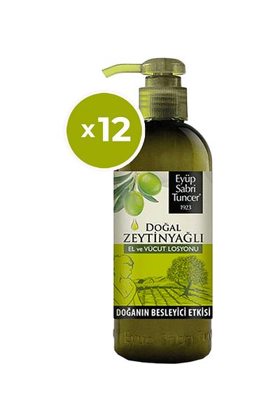 Eyüp Sabri Tuncer 250 Ml X 12 Pieces Natural Olive Oil Hand and Body Lotion