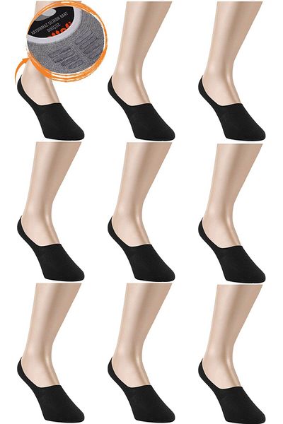 nettofit Ανδρικές κάλτσες μπαλαρίνας 9 Pack Summer, αντιολισθητικές, χωρίς ραφές από σιλικόνη