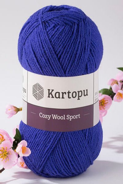 Kartopu Cozy Wool Sport Violet Blue Hand Knitting Lanyard - K1624